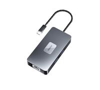 XikeStor Hub USB-C 7 en 1, Ethernet 2,5 Gbit/s, 2 ports USB-A 3.2 Gen 2, alimentation 100 W, moniteur HDMI 4K @ 60 Hz, station d'accueil pour lecteur de cartes SD/TF 3.0 pour MacOS, Windows, Linux et