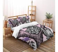 XIKMLSID Arbre Koala 3 Pièces Housse De Couette Faune Sauvage Impression 3D,literie en Microfibre Hypoallergique Convient Aux Adultes Enfants Super King（260x220cm）