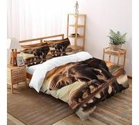 XIKMLSID éléphant Parure De Lit 3 Pièces,en Microfibre,Faune Sauvage 3D,avec Fermeture Éclair Taie d'oreiller,Doux Et Confortable 100% Coton Double（200x200cm）