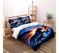 XIKMLSID Housse De Couette Panthère Parure De Lit 2 Personnes 3 Pièces Faune Sauvage Housse De Couette avec Taie d'oreiller 100% Coton King（220x240cm）