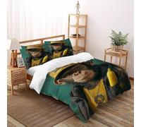 XIKMLSID Singe 3 Pièces Housse De Couette Faune Sauvage Impression 3D,literie en Microfibre Hypoallergénique avec Fermeture À Glissière Et Taie d'oreiller Super King(260x220cm)