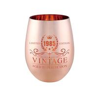 xilaxila Cadeau Femme 40 Ans - 40 Ans Anniversaire Femme - 40th Birthday Gifts for Women - Vintage 1985 Wine Glass - Funny Bday Present Ideas