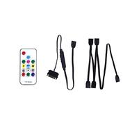 Xilence LQZ.ARGB_Set Remote Télécommande ARGB, Commande à Distance pour Composants PC LED ARGB (alimentations ARGB, refroidisseurs CPU ARGB, Ventilateurs ARGB), récepteur, répartiteur ARGB 1 vers 4