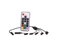 Xilence LQZ.RGB_Set, télécommande RGB pour Composants LED RGB pour PC (alimentations RGB, refroidisseurs CPU RGB, Ventilateurs de boîtier RGB), récepteur, Splitter 1to4 RGB, Noir/Blanc