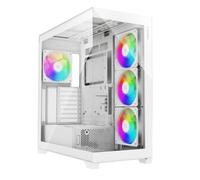 Xilence X818.W.ARGB XILENT Gleam Boîtier PC Gaming, 4X Ventilateurs ARGB 140 mm, Tour Moyenne ATX (Midi Tower), Design Aquarium, avec Support de Carte Graphique, Carte de contrôle PWM/ARGB, USB-C 3.2
