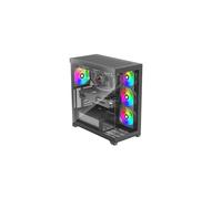 Xilence XG171 Midi Tower Noir (X818.ARGB) : Boîtier PC Gaming ATX/micro ATX/Mini-ITX, 2x3.5"/7x2.5", Vitre Trempée, USB 3.2, Refroidissement Liquide (Radiateurs : 120-480mm)