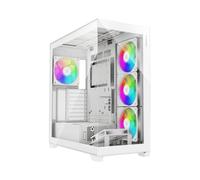 Xilence XG271 Boîtier PC Midi Tower ATX Blanc, façade et vitre latérale en verre trempé, 2x 3.5", 7x 2.5", USB 3.2, Compatible watercooling 480mm, Ref X818.W.ARGB
