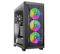 Xilence Xilent X X912.ARGB Boîtier PC Gaming, 3x ventilateurs 120mm, 1x ventilateur noir, tour moyenne ATX Midi Tower, panneau avant Mesh pour un airflow optimal avec carte de contrôle PWM/ARGB