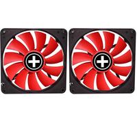 Xilence XPF140.R Ventilateur de boîtier silencieux 140mm, small 3PIN/4PIN male, installation facile, câble 300mm, Hydro Bearing, bon flux d'air, idéal pour PC Gaming/Office/Home/Server, rouge/noir