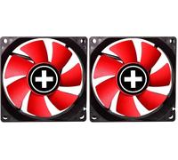 Xilence XPF80.R.PWM Boitier PC Ventilateur 8 cm Noir, Rouge (Lot de 2)