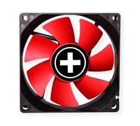 Xilence XPF80.R Ventilateur de boîtier silencieux 80mm, small 3PIN/4PIN male, installation facile, câble 300mm, Hydro Bearing, bon flux d'air, idéal pour PC Gaming/Office/Home/Server, rouge/noir
