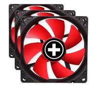Xilence XPF92.R.PWM Boitier PC Ventilateur 9,2 cm Noir, Rouge (Lot de 3)