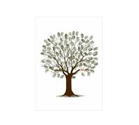 XILEUDUOD Arbre A Empreinte Mariage Livre d'or De Mariage, Arbre à Empreintes digitales, Toile, Affiche Artistique Murale, Cadeau, Signature, Souvenir De Mariage for fête(Color04,30x40cm)