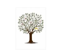 XILEUDUOD Arbre A Empreinte Mariage Livre d'or De Mariage, Arbre à Empreintes digitales, Toile, Affiche Artistique Murale, Cadeau, Signature, Souvenir De Mariage for fête(Color05,30x40cm)