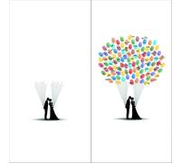 XILEUDUOD Arbre A Empreinte Mariage Peinture d'arbre à Empreintes digitales, Cadeau de Mariage, Livre d'or de fête for Amoureux de Baiser, décoration en Toile(Color03,60x80cm 24x32inch)