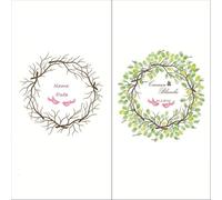 XILEUDUOD Arbre A Empreinte Mariage Peinture d'arbre à Empreintes digitales, Cadeau de Mariage, Livre d'or de fête for Amoureux de Baiser, décoration en Toile(Color07,60x80cm 24x32inch)