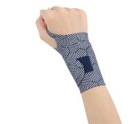 XILEUDUOD Bandes De Poignet Sportives Support d'attelle de Poignet, enveloppes de Compression de Pouce de Poignet de Sport, Sangles de Poignet réglables for Hommes et Femmes(Hexagon-Dark Blue)