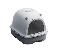 Xilin-872 Bac à Litière pour Chat Petit bac à litière entièrement fermé avec tiroir et Couvercle Anti-Fuite et sans Odeur, Facile à Installer et à Nettoyer Maisons de Toilette(Grigio)
