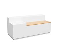 Xilin-872 Banc avec jardinière, Banc de jardinière surélevé en Acier Inoxydable Blanc, Kit de Jardin extérieur surélevé for Plantes et légumes Verts Banc de Jardin(140x70x70cm)
