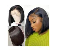 Xilin-872 Perruque synthétique Perruques Courtes et Lisses avec Raie sur Le côté for Femmes, Cheveux Indiens naturels pré-épilés Anime Perruque(10inches)