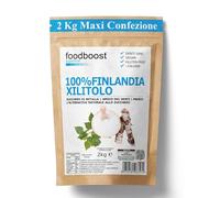 Xilitol finlandais 2Kg foodboost - 100% naturel extrait de bouleau - même pouvoir édulcorant que le sucre - adapté régimes hypocaloriques ou équilibrés - contre les caries - 100% Européen