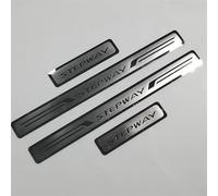 XILUOWUDI 4 Pièces Protection Seuil de Porte de Voiture, Acier Inoxydable Plinthes Autocollant pour Dacia Sandero Stepway 3 2020-2025, Seuil de Protection Porte Auto Accessoires