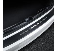 XILUOWUDI Voiture Seuil de Coffre Arrière Pare-Chocs Protection Film pour Seat Ibiza Fibre Carbone Autocollants, Noir Bandes Décoratives Anti Rayures