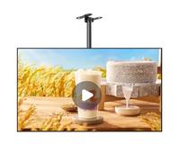 XILYZMO 32 Pouces Publicité LCD Menus Affiche, Affichage Numérique Publicité Boîte D'affichage, Structure Métal Panneau Verre Trempé Système Android Boîte À Lumière TV(C,43寸- 87x52cm)