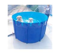 XILYZMO Bassin Hors Sol, Piscine Ronde D'extérieur, avec Une Structure Résistante Bassin À Poissons, Pliable Une Vanne Vidange Piscine Hors Sol Servant Bassin D'élevage(1.2x0.8m)