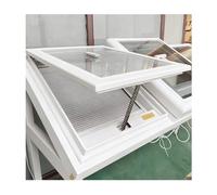 XILYZMO Cadre Aluminium Capteur Pluie Arrêt Automatique Fenêtre D'aération Double Vitrage Vitrage Trempé Toiture Tranche d'entretien avec Moustiquaire Couvercle Puits Lumière(50x80cm/19.7x31.5in)