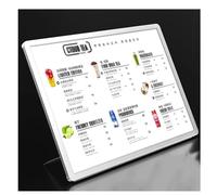 XILYZMO Caisson Lumineux LED Panneau, LED Lumineux Supports Panneaux, Vide A4 Bureau Plug-in Présentoir, Cadre Aluminium Tirez pour Changer Les Images Affichage Publicité(Zwart,43.5x60cm)