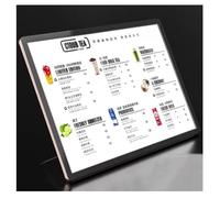 XILYZMO Caisson Lumineux LED Panneau, LED Lumineux Supports Panneaux, Vide A4 Bureau Plug-in Présentoir, Cadre Aluminium Tirez pour Changer Les Images Affichage Publicité(Silver,43.5x60cm)