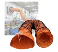 XILYZMO Conduit Flexible PVC,Gaine D'Évacuation Portative | Maille 0,36mm Renforcée Inti-déchirure. Cordon De Serrage Solide. Résiste Jusqu'à 120°C.(L8m/26.2FT,Id(A)950mm/37.4in)