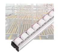 XILYZMO Convoyeur Rouleau À roulettes Tables Travail Manutention Rayonnage Dynamique Convoyeur Rayonnage Dynamique Système À Gravité pour Palettes Marchandises Outils(Sliver,1.2m/44x38mm)