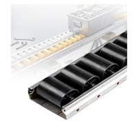 XILYZMO Convoyeur Rouleaux Gravité 80oKG/M, Rail Galets Aluminium Charge Lourde, Glissiere Roulement Renforcé Pour Rayonnage Industriel(Zwart,B-Long-1.4m)