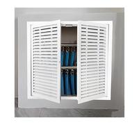 XILYZMO Double Face Débordement Persienne Grille, Décorative D'aération Aluminium Blanc, avec Porte Amovible Grille Retour d'air Cache pour Décoration Boîtier Électrique