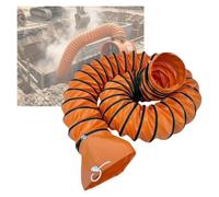 XILYZMO Gaine Ventilation PVC 200mm Tuyau D'Évacuation Ignifuge | Cordon Réglable Collier,Anneaux D Pour Suspension,Gaine D'évacuation Portable Ignifuge Haute(L8m/26.2FT,Id(A)950mm/37.4in)