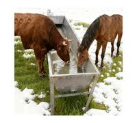 XILYZMO Grande Capacité Bétail Support d'alimentation, Constante Chauffage Clôture Auge d'alimentation, Automatique avec Kit Vanne À Flotteur Cheval Abreuvoir pour Chèvre(B-30x100cm)