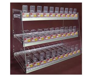 XILYZMO Le Tabac Afficher Titulaire Diviseur, Automatique Plateau Poussoir Afficher, Poussoirs Cigarette Titulaire Diviseur, Acrylique Carnet D'allumettes Vitrine (Couleur : Clair, Taille : 73.5x28.