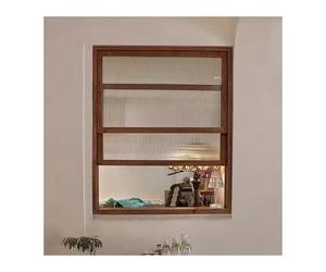 XILYZMO Montage Affleurant Cadre Fenêtres Matériau Bois Massif Verticales À Levage Fenêtres À Persiennes avec Verre Trempé Commerces Fenêtres Coulissantes pour Magasins(70x70cm)