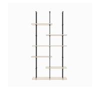 XILYZMO Plafond Suspendu Casier À Vin ， Étagères Garage Support De Rangement ， 3 Niveaux Échelle Bibliothèque pour Salon Accueil Bureau(B-120x30x160cm)