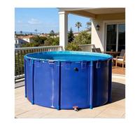 XILYZMO Pliable PVC Extérieur Aquarium, avec Vanne De Vidange Pliable Stockage De l'eau, pour Stocker l'eau Irrigation Hors Sol Étang À Poissons pour Accueil Aquaculture(1.8x1.2m)