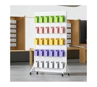 XILYZMO Présentoir Panneau Perforé sur roulettes, Support Rangement Autoportant Acier Au Carbone, Panneau D'Affichage Mobile avec 20 Crochets pour Accessoires Téléphone & Garage(Blanc,80x160cm)