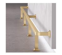 XILYZMO Rail Sécurité Et Repos, Comptoir Bar Repose-Pieds Support Mural Acier Inoxydable Îlot Cuisine Barre Repose-Pieds Kit Quincaillerie De Rambarde pour Sol Mur(Gold,350cm/137.8in)