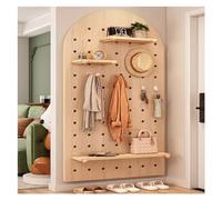 XILYZMO Wall Control Pegboard, Bois Panneau Perforé Combinaison Mur Trousse D'organisation, Montage Mural Panneau Perforé Diviseur, Organisateur Panneau Perforé Afficher (Couleur : Brun, Taille : 60