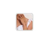 Ximdble Bracelet vintage avec anneau de pièce de monnaie, chaîne à paillettes dorées, bracelet esclave, bracelet bohème à paillettes dorées pour femme