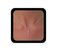 Ximdble Collier ras du cou vintage en forme de flèche en métal - Collier ras du cou en forme de flèche dangereuse - Collier ras du cou minimaliste en argent pour femme
