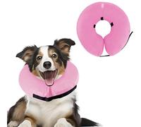 XIMEY Collerette Chien Gonflable, Colerette pour Chien Anti Lechage, pour Protection Postopératoire de Tête, Poitrine, l'abdomen (Rose, M)