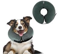 XIMEY Collerette Chien Gonflable, Colerette pour Chien Anti Lechage, pour Protection Postopératoire de Tête, Poitrine, l'abdomen (Gris, L)