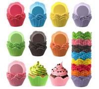 XIMEY Muffin Papier, Caissette Muffins Papier, 600 Pièces Standard, Caissettes Muffins, Renforcées, Caissettes Cupcake, Jetables Moules à Cupcakes pour Cuisson, Fêtes, Anniversaire (Floral)